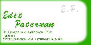 edit paterman business card